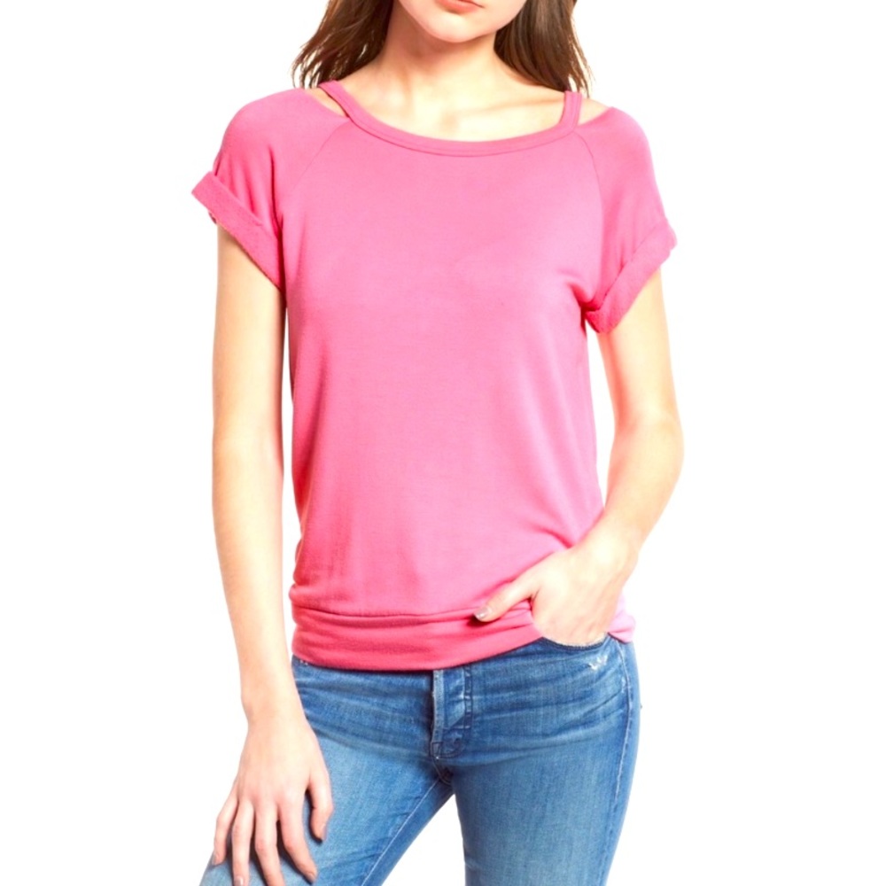 Bailey 44 Forget Me Not Cold-Shoulder Top